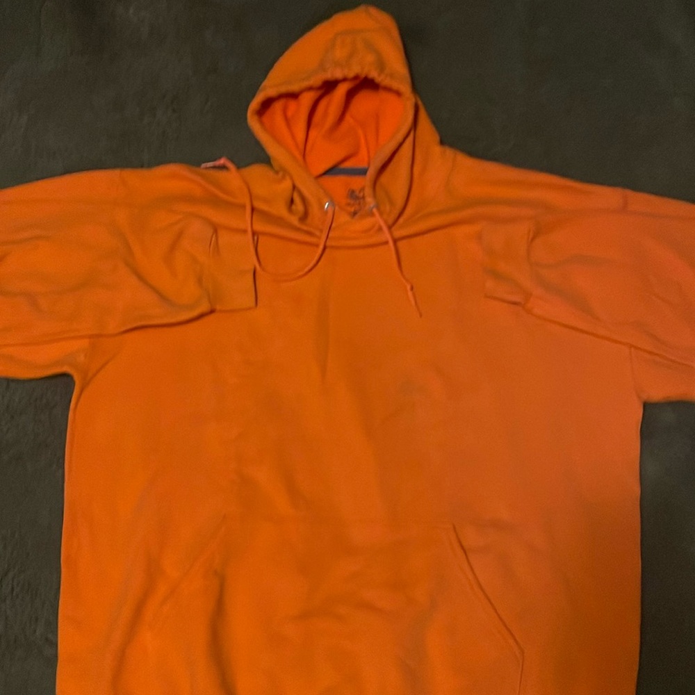 orange hoodie
